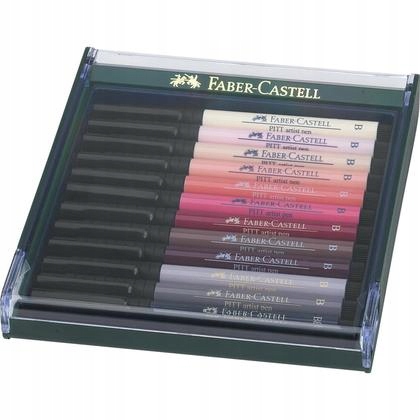 Fixy Faber-Castell Pitt Artist Pen Brush 12 barev Skin /Axiom