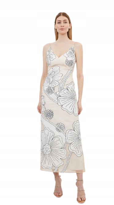 Karen Millen Šaty Petite Na Ramínkách S Květinovým Potiskem 36 B1F