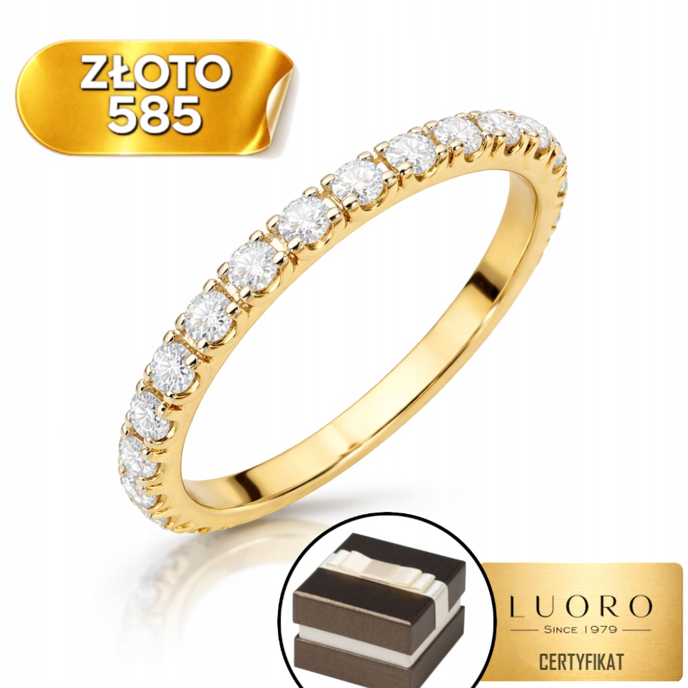 Prstýnek 585 14K Se Zirkony, Jemný, Elegantní, R10