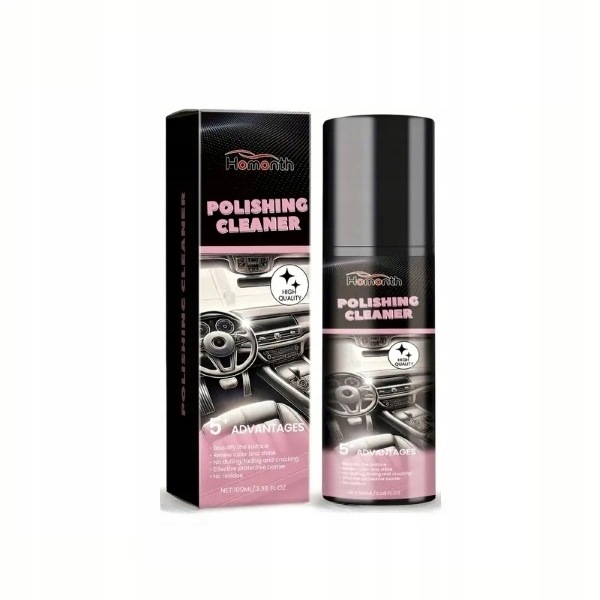 Spray Do Polerowania Wnętrza Samochodu 100 ML Gładki Połysk Homonth