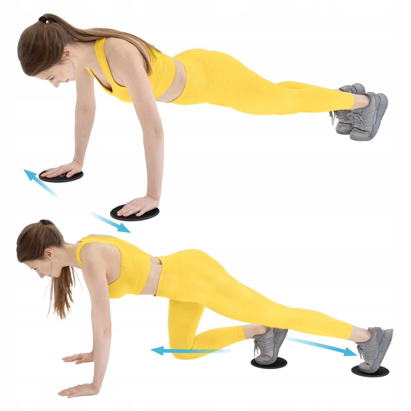 DYSKI POŚLIZGOWE PODKŁADKI KÓŁKA SLIDERY FITNESS ĆWICZENIA PILATES 2 SZT. Kod producenta Slide