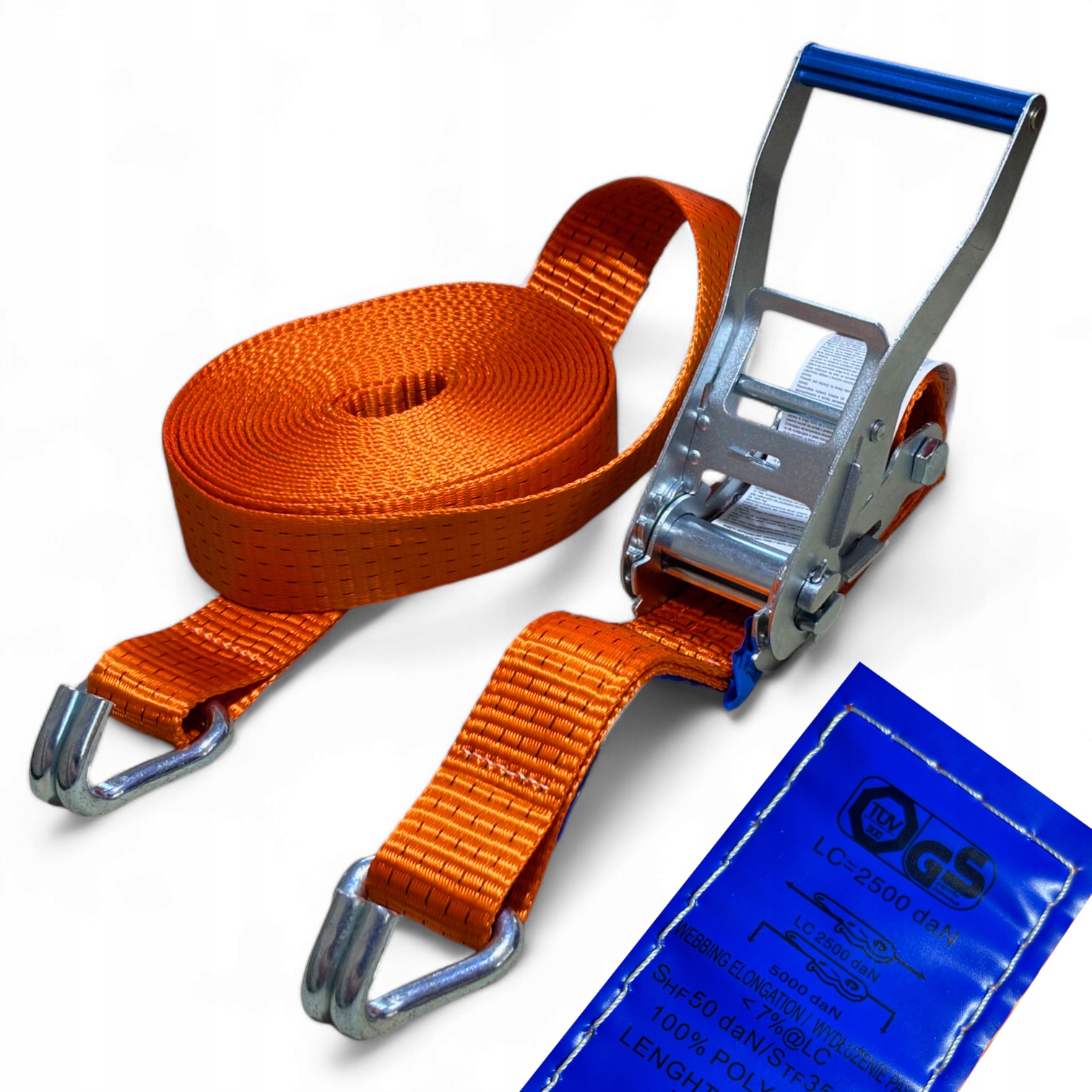 Pas Transportowy mocujący 8M 50MM 5T pasy transportowe Komplet napinacz Pl