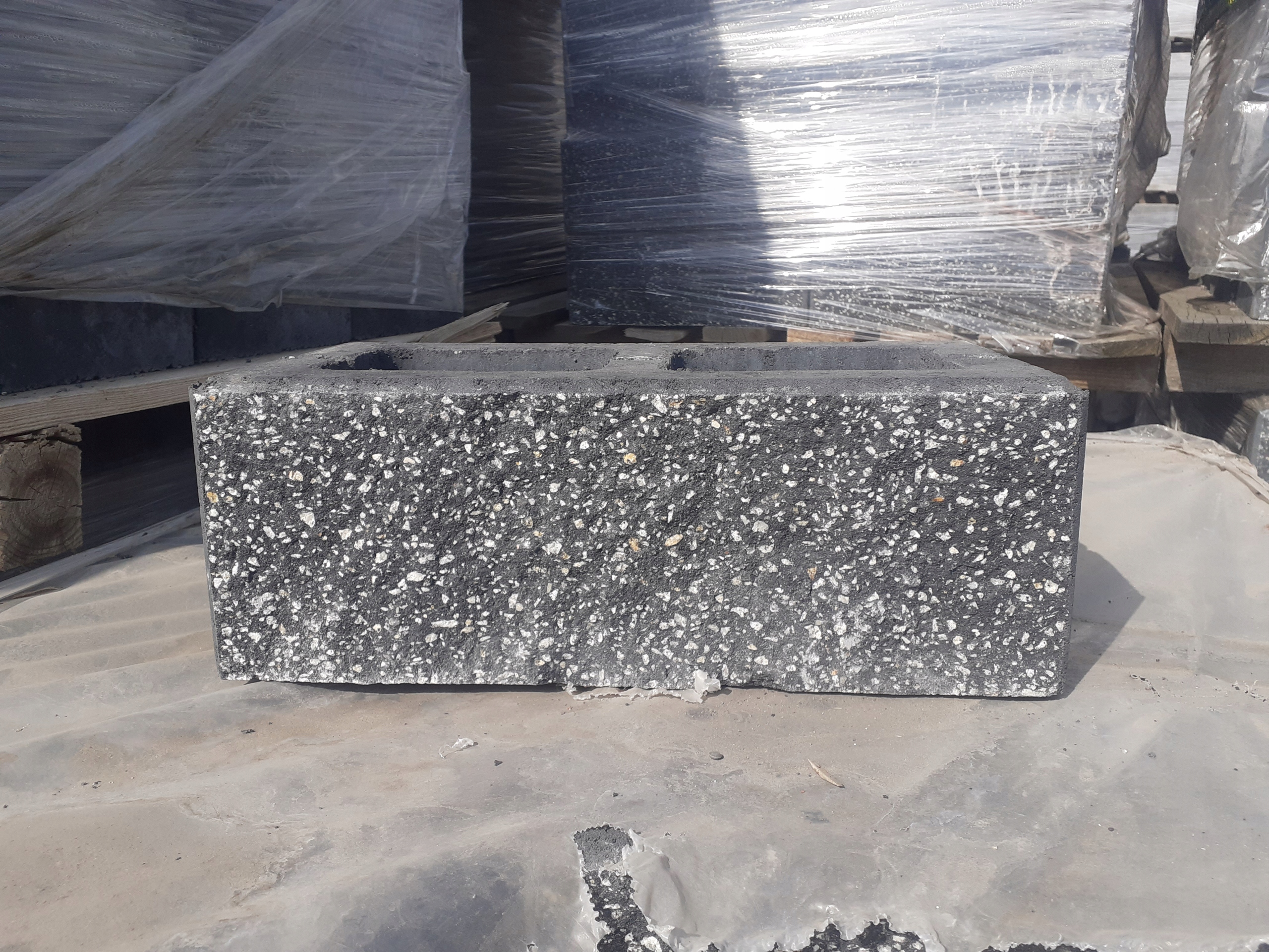 Pustak Ogrodzeniowy Split 38x19x14 Grafit Murek Promocja Marka inna