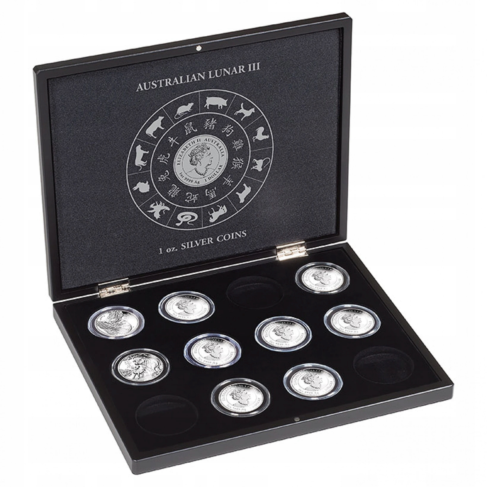 Leuchtturm Kazeta na stříbrné mince Lunar III