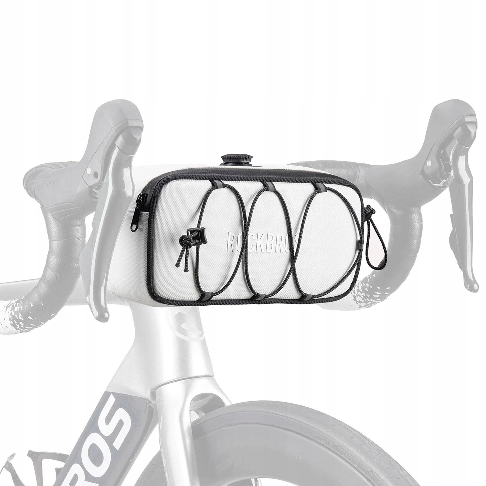 Taška cyklistická brašna na řídítka voděodolná, objem 1.9 l bílá