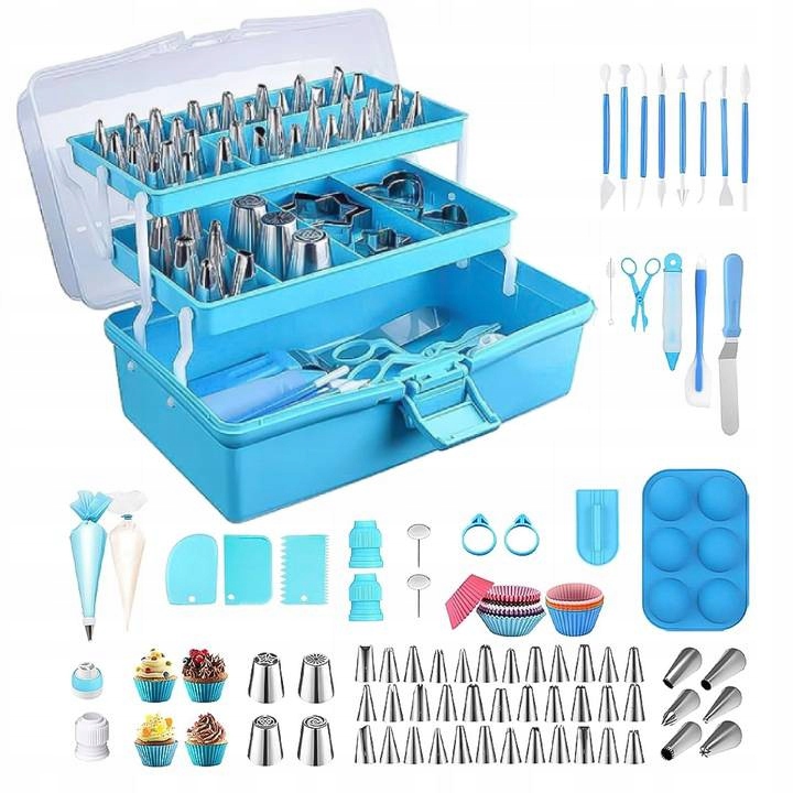 Sada Nářadí Na Zdobení Dortu 236 Kusů v kufříku