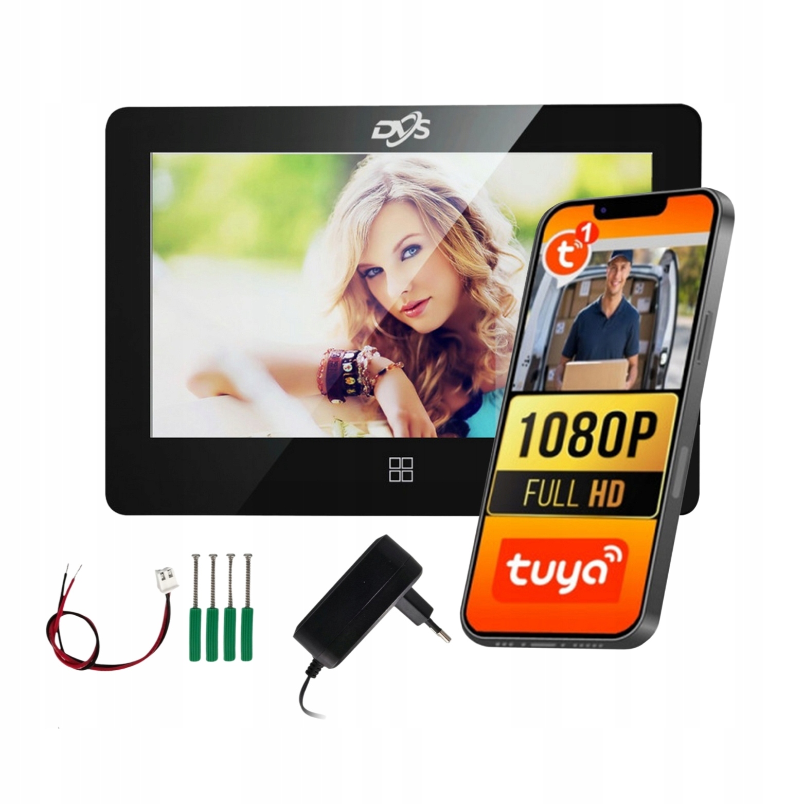 Monitor Pre Videodomofón VS20072T WiFi Dotykový Čierny Audio Tuya Dvs