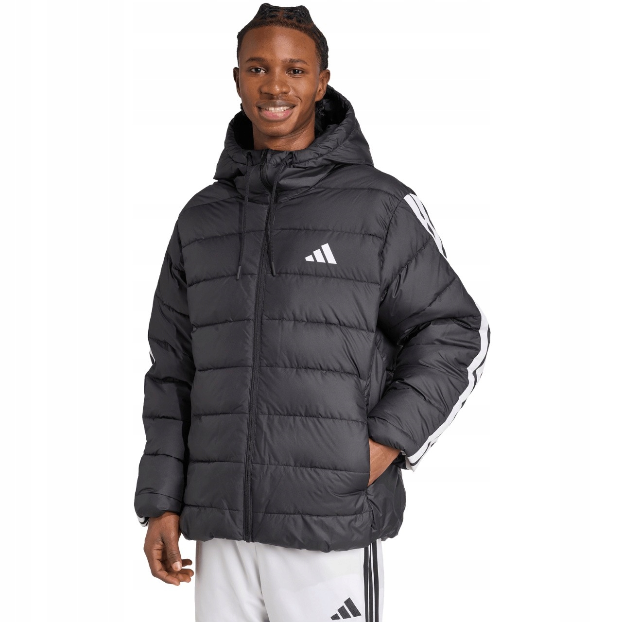 Pánská zimní bunda adidas Essentials Climawarm 3-Stripes černá JM8355