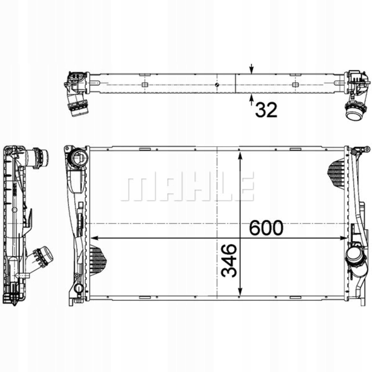 CHŁODNICA WODY MAHLE CR 1084 000P BMW