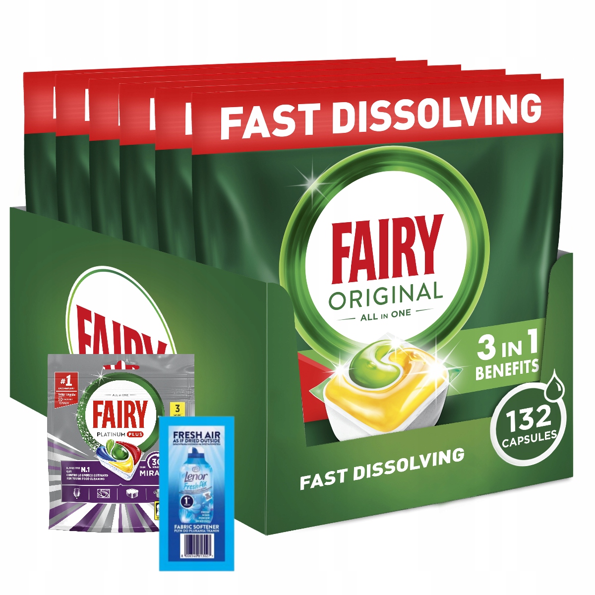 Kapsułki do zmywarki Fairy all in one Cytrynowe 132 tabletki