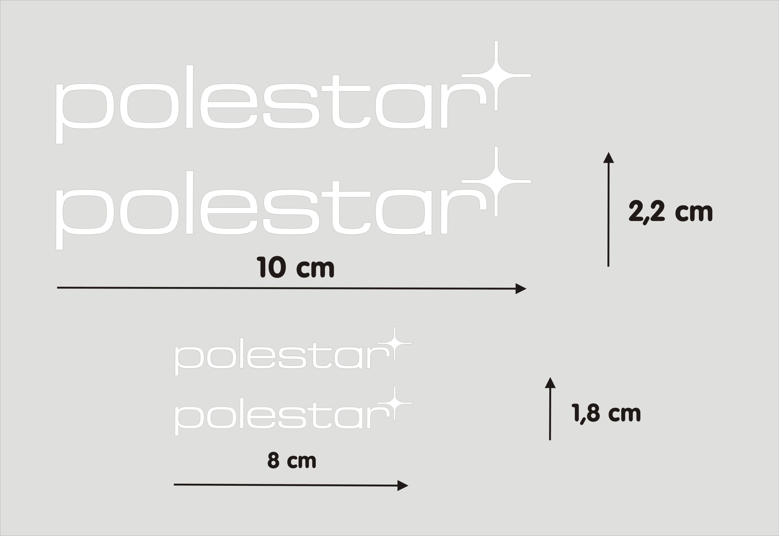 Polestar Volvo Komplet Naklejek Na Zaciski Hamulcowe Hi Temp 8 Lat Białe