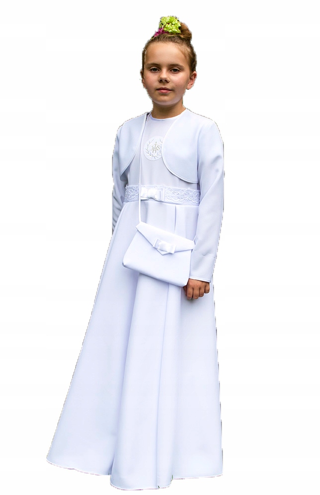 ALBA SUKIENKA KOMUNIJNA Z BOLERKIEM SZYTA NA MIARĘ