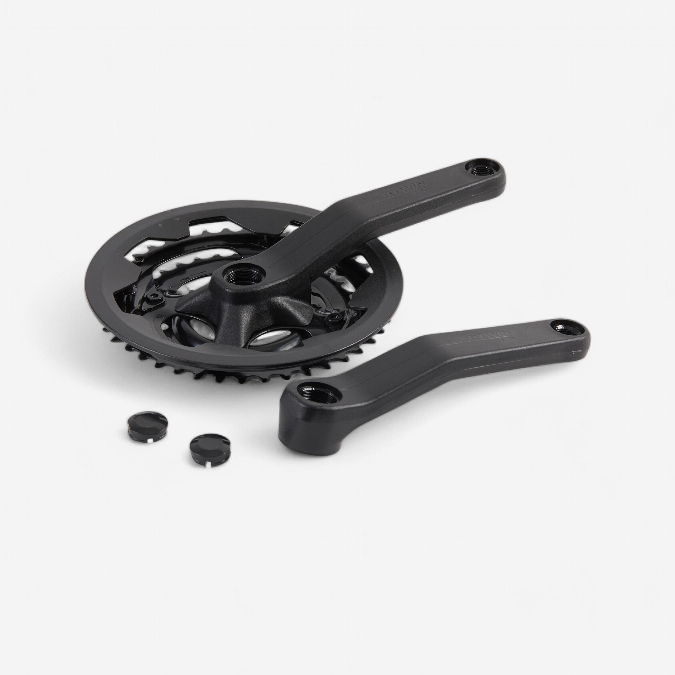 Mechanizm korbowy do rowerów Mtb Rockrider 3-rz. 42/34/24 170 mm oś kwadrat