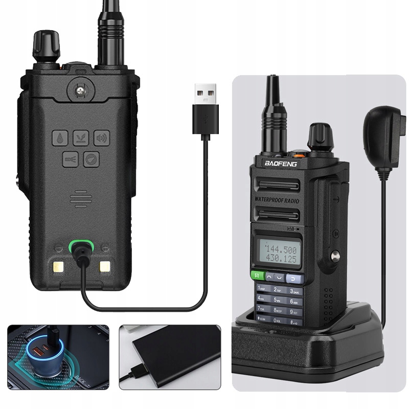 Krótkofalówka Baofeng UV-9R Pro 1 5W RADIOTELEFON USB WALKIE TALKIE PMR446 Model UV-9R Pro