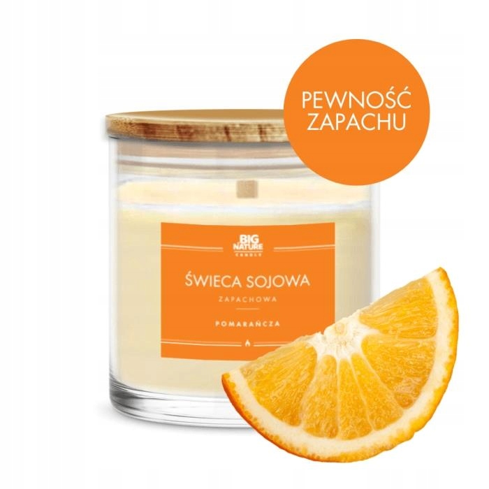 Świeca sojowa o zapachu POMARAŃCZA 150g - BIG NATURE CANDLE — 3