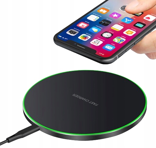 SZYBKA ŁADOWARKA INDUKCYJNA 15W DO WSZYSTKICH TELEFONÓW + KABEL USB-C QI