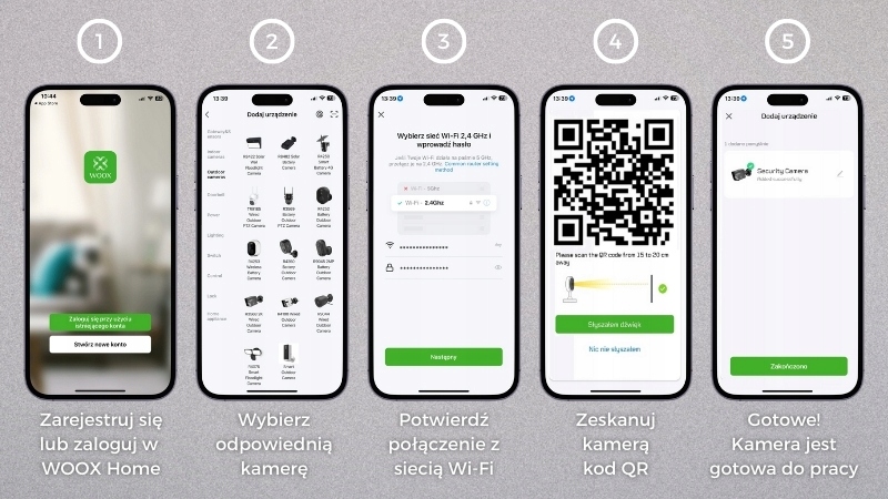 Kamera Zewnętrzna Bezprzewodowa WiFi Na Akumulator IP Alarm Detekcja WOOX Model R4253-W