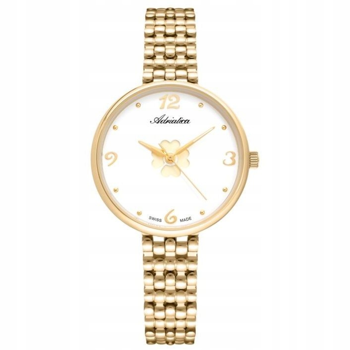 Adriatica dámské zlaté hodinky s bílým ciferníkem Classic A3783.1173Q