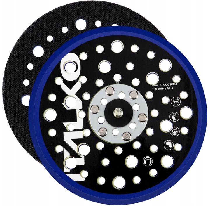 Tarcza rzep dysk do szlifierki mimośrodowej 150mm 52 Otwory