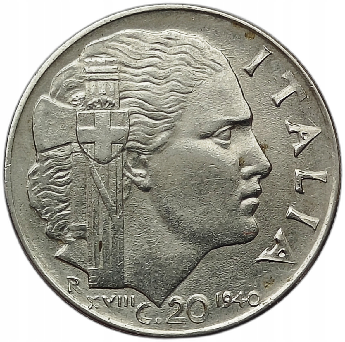 WŁOCHY 20 CENTESIMI 1940 XVIII R - VITTORIO EMANUELLE III