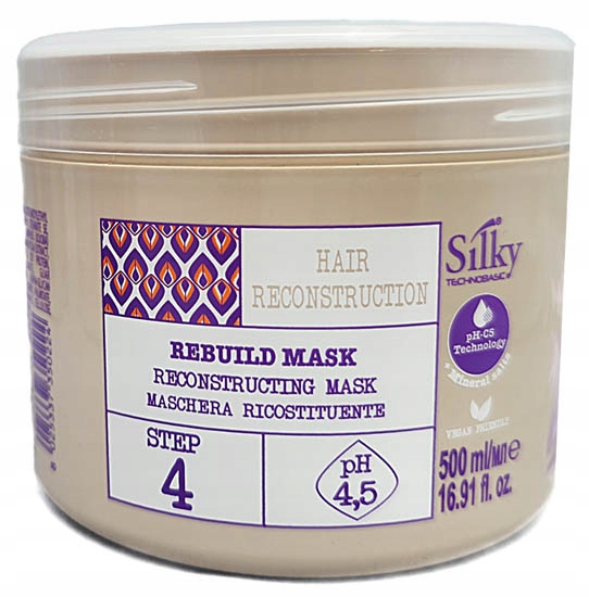 Silky Maska Odbudowująca Włos Krok 4 W Zabiegu Regeneracji Ph 4.5 500ML