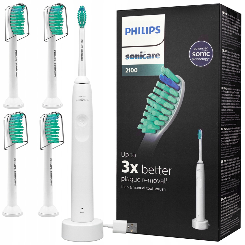 Szczoteczka Soniczna Philips HX3651/13 Biała 4 Końcówki Proresult