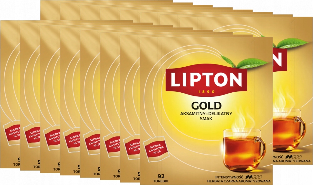 Lipton Gold Tea Herbata czarna 138g 92 torebki x16