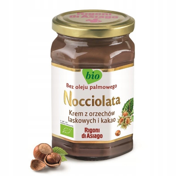 Levně Bezlepkový krém z lískových oříšků a kakaa Bio 650 g Nocciolata