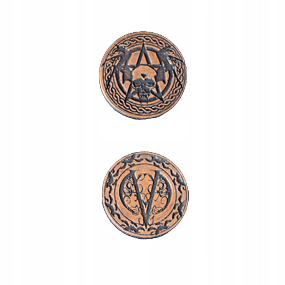 ZESTAW 9 WAMPIRZYCH METALOWYCH MONET LARP RPG Producent RGFK