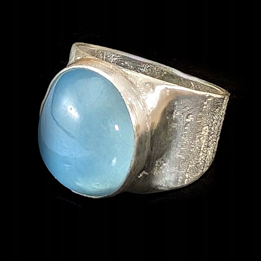 Akvamarín Stříbro 925 Stříbrný Pohádkový Prstýnek Světle Modrá Okázalý Prsten