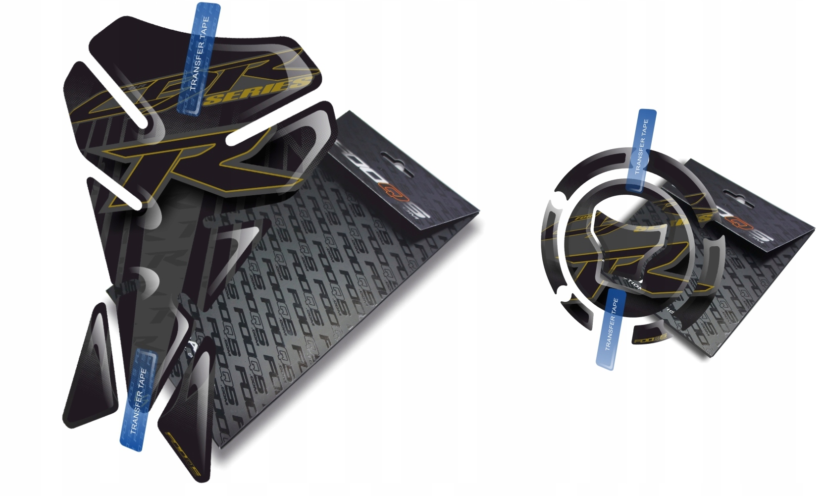 Tank-pad +cap-pad V1 Fooqs pro Honda Cbr 600 1000 Rr Nový Model Černý Zlatý