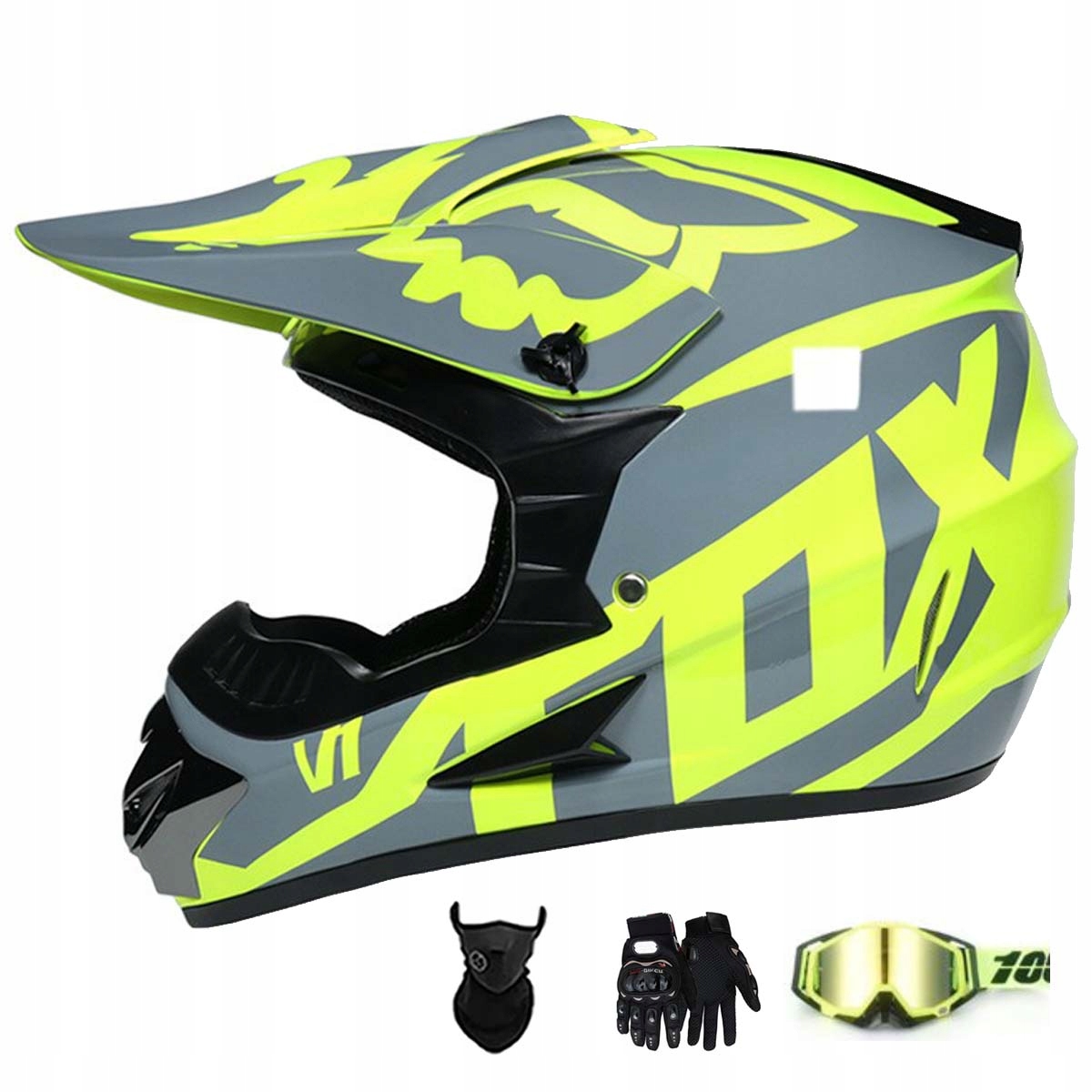 Motocyklová Přilba Lehká Enduro Quada Brýle Rukavice Maska XL