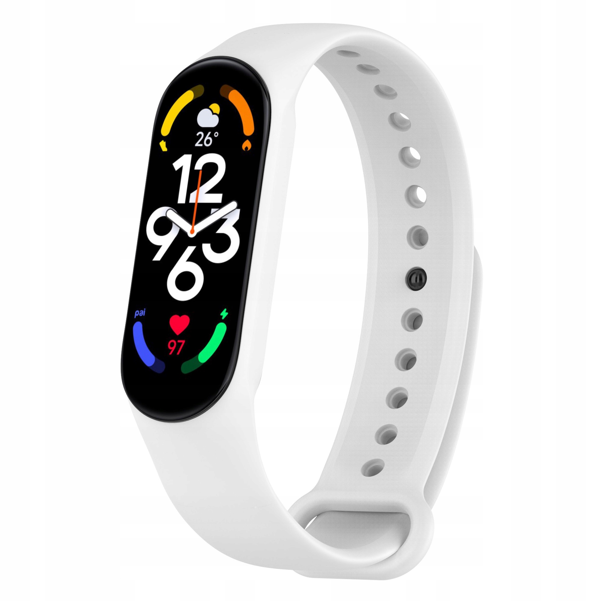 PASEK OPASKA SPORTOWA DO XIAOMI MI BAND 5/6/7 |WHITE