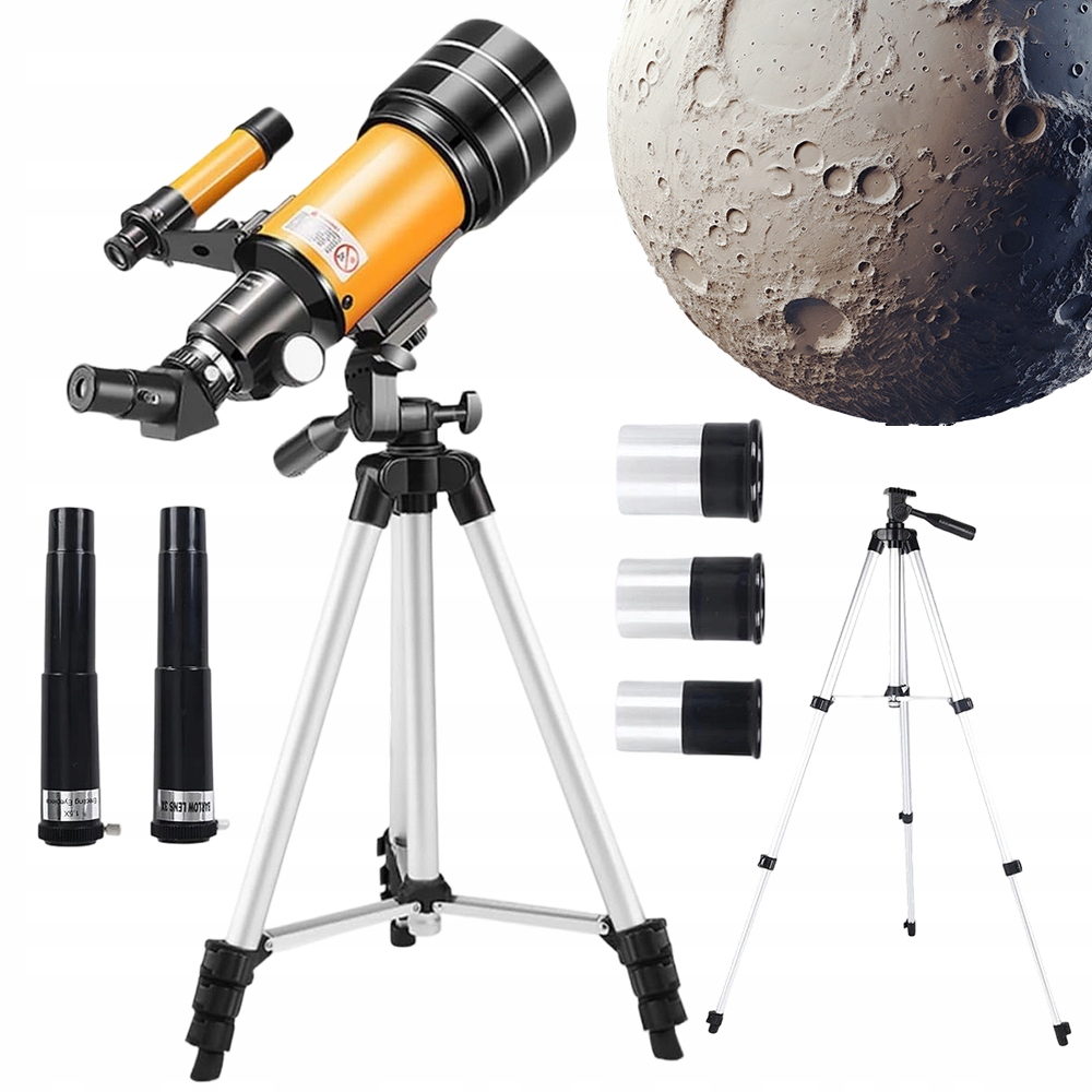 Astronomický Dalekohled 70 MM Pro Pozorování Měsíce Hvězd Ptáků pro děti
