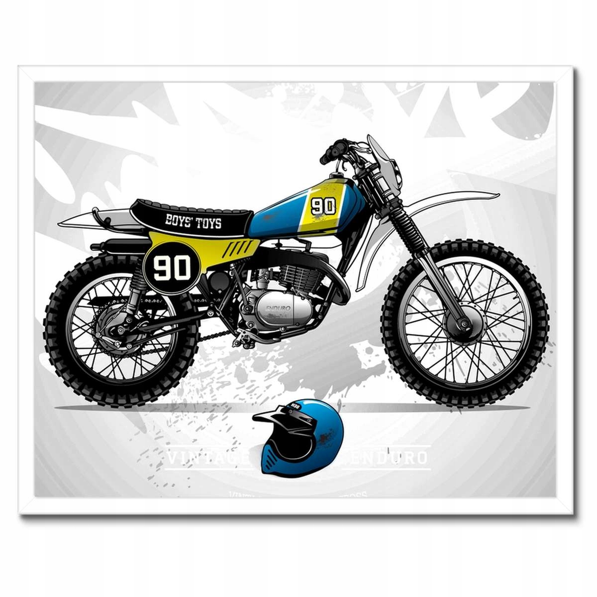 Plakáty v rámu 50x40 Cross Motocykl Motor