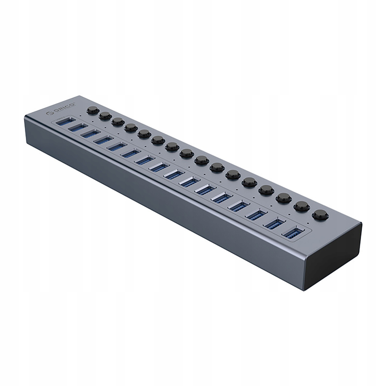 Hub Orico BT2U3- 16AB 16x Usb- A 3. 0 z włącznikami szary Orico