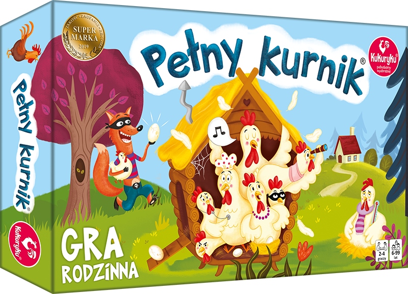 Pełny Kurnik Gra planszowa dla całej rodziny Kukuryku 2-4 6+