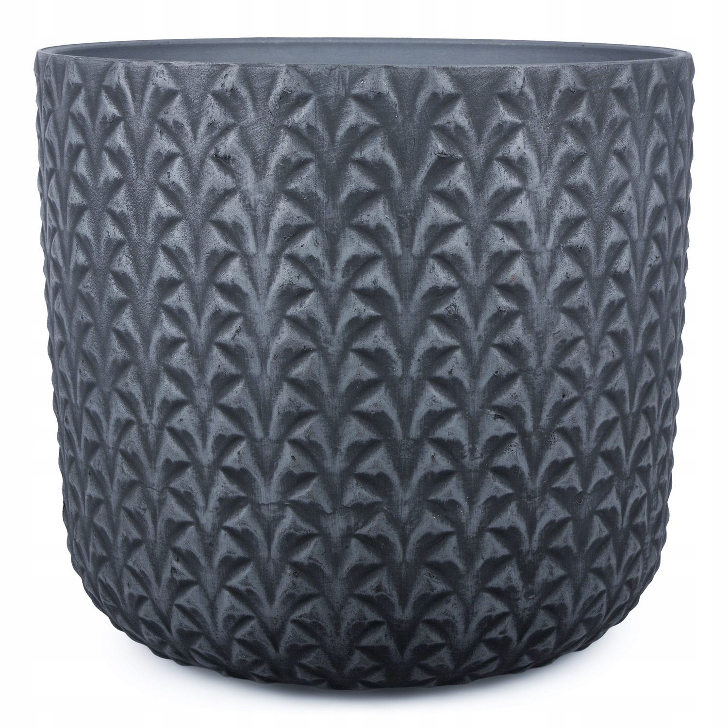 Květináč Vitis XL šedý plast průměr 25 cm