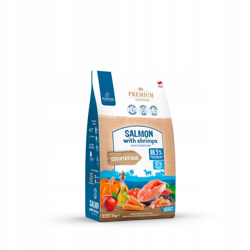 Levně Pokusa Losos s krevetami 3 kg Krmivo pro dospělé psy