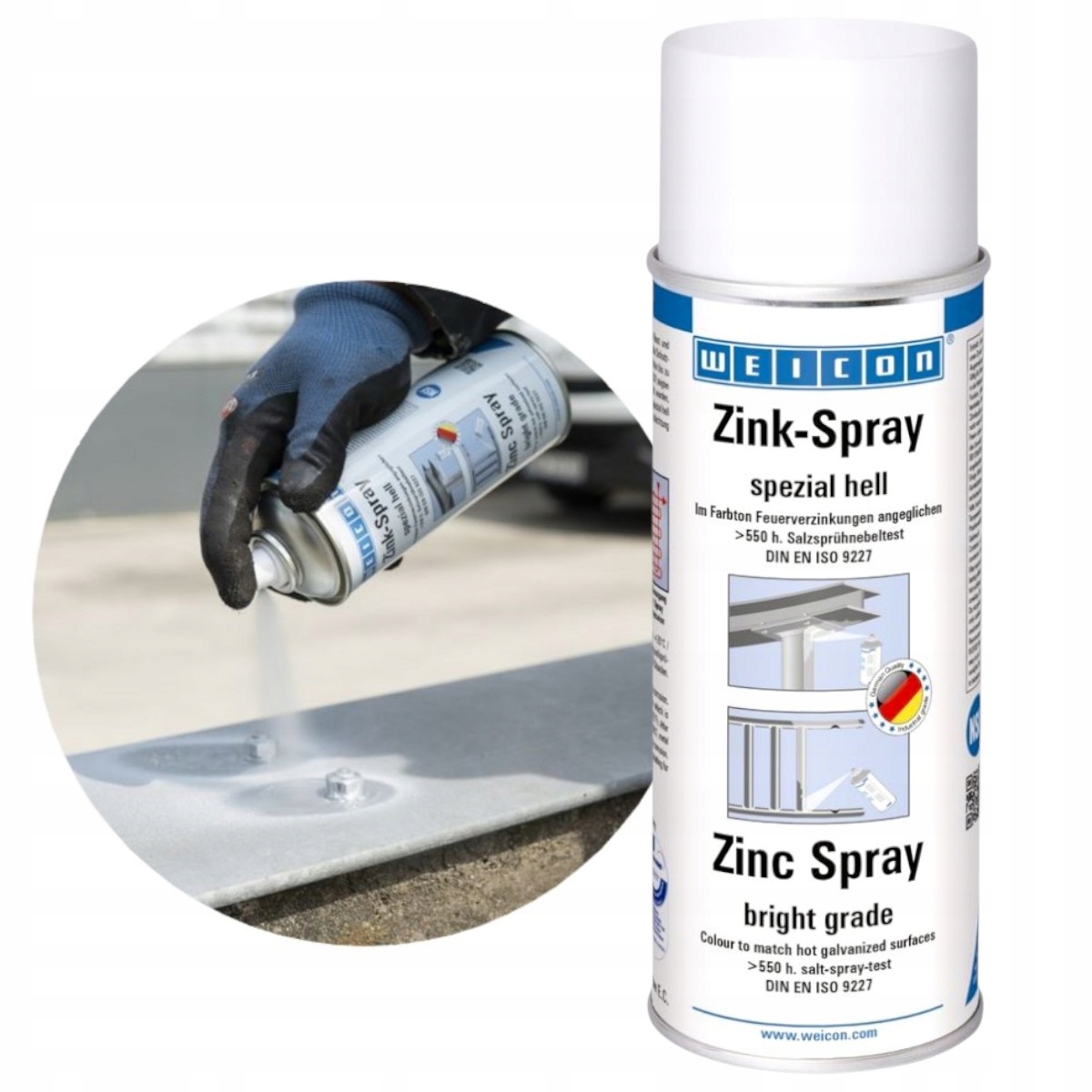 Cynk Spray Jasny Weicon 400ml Trwała Ochrona przed Korozją