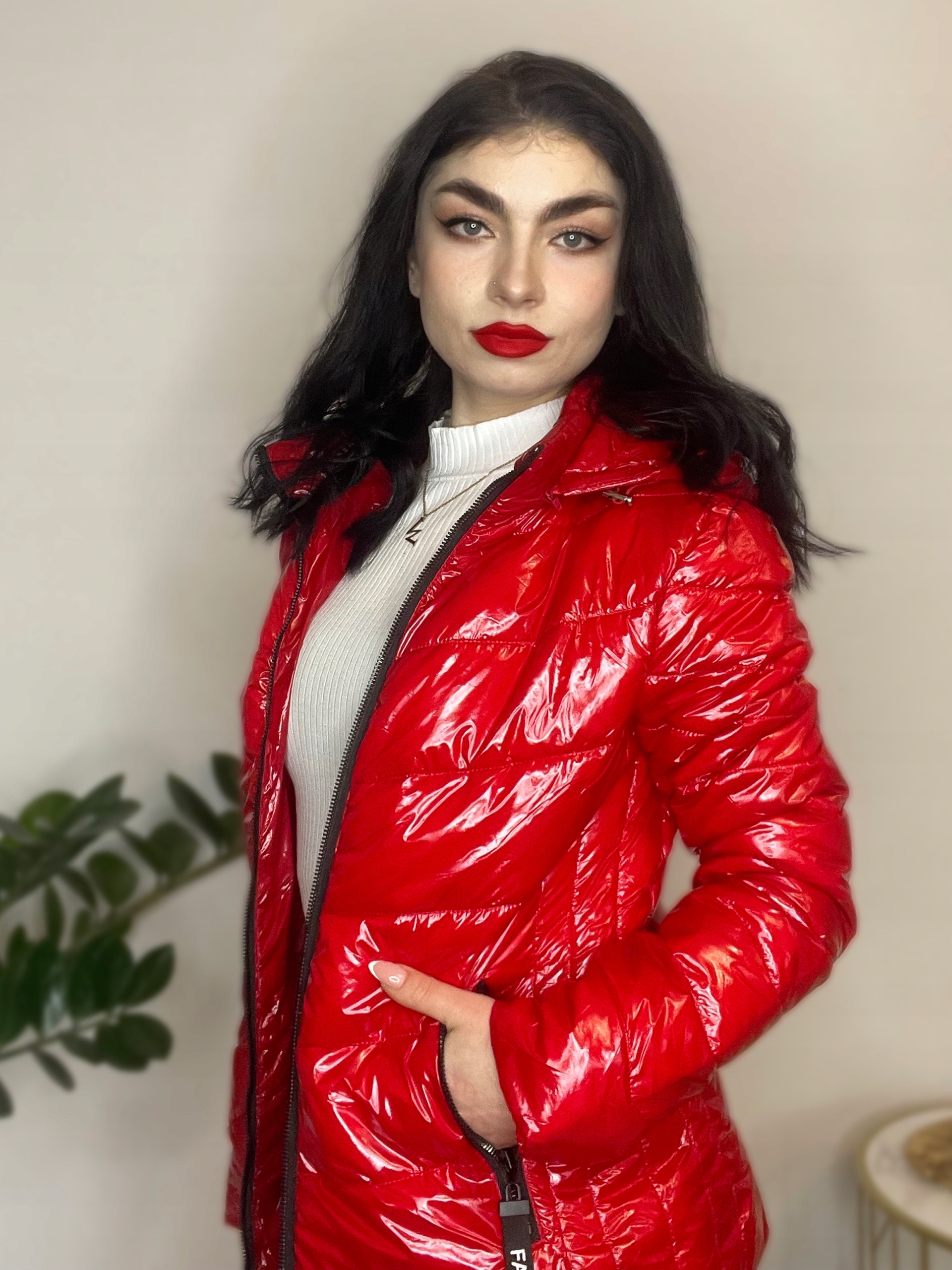 KURTKA WIOSENNA PRZEJŚCIOWA PIKOWANA Z KAPTUREM Rozmiar XXL