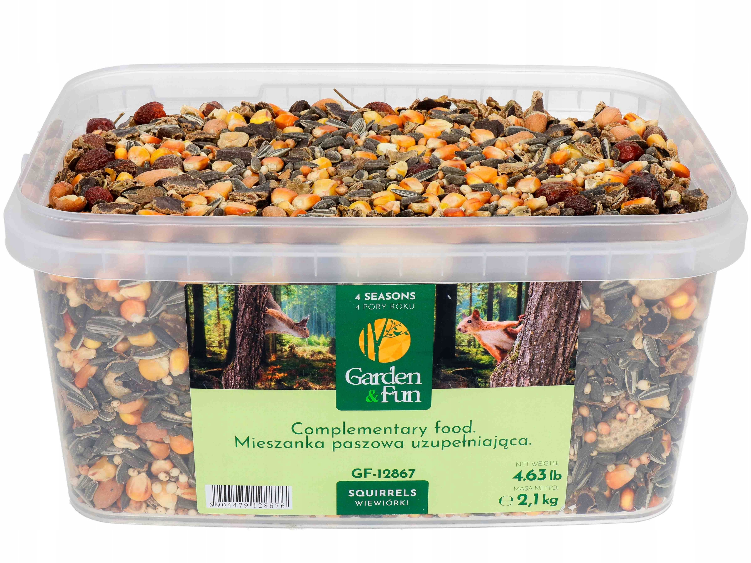 ZDROWA KARMA POKARM MIESZANKA PASZOWA DLA WIEWIÓREK NA 4 PORY ROKU 2,1KG