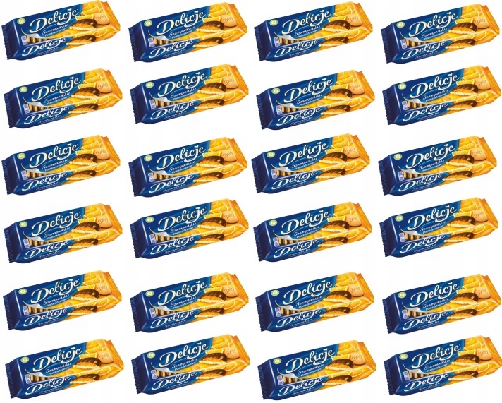 Levně 24 x 147 g Piškoty S Želé Šampaňské pomeranč Karton