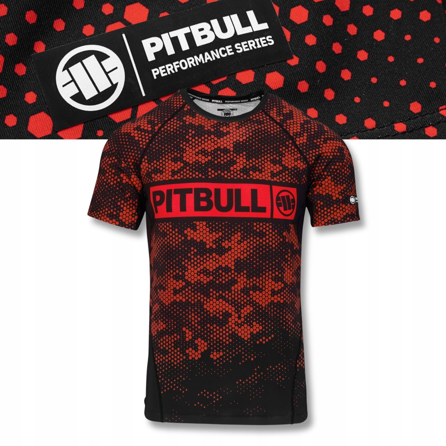 Męska Koszulka Rashguard Pitbull treningowa techniczna Hex Camo Hilltop