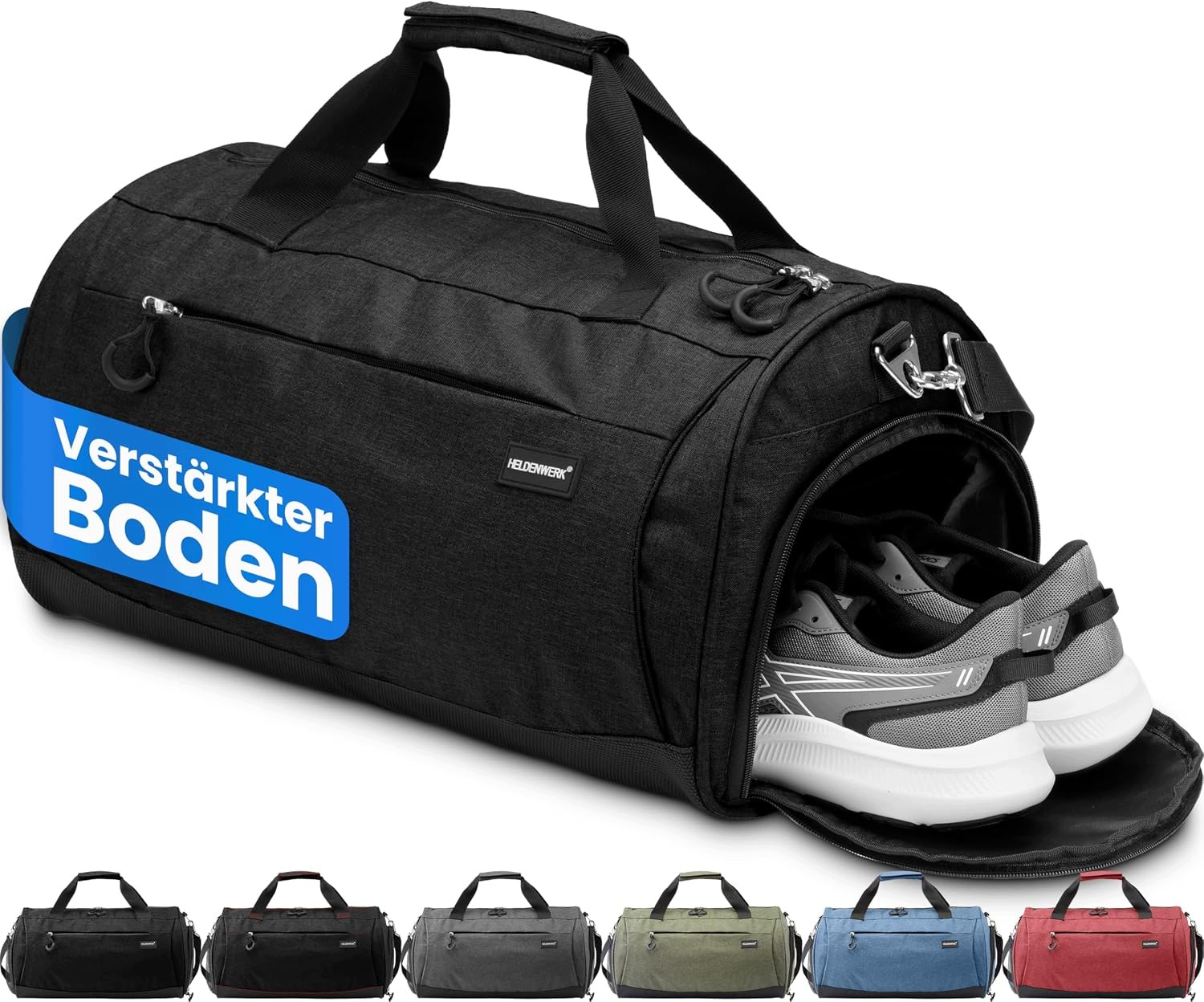 Torba sportowa Heldenwerk mała 30L na siłownię z przegrodą na buty