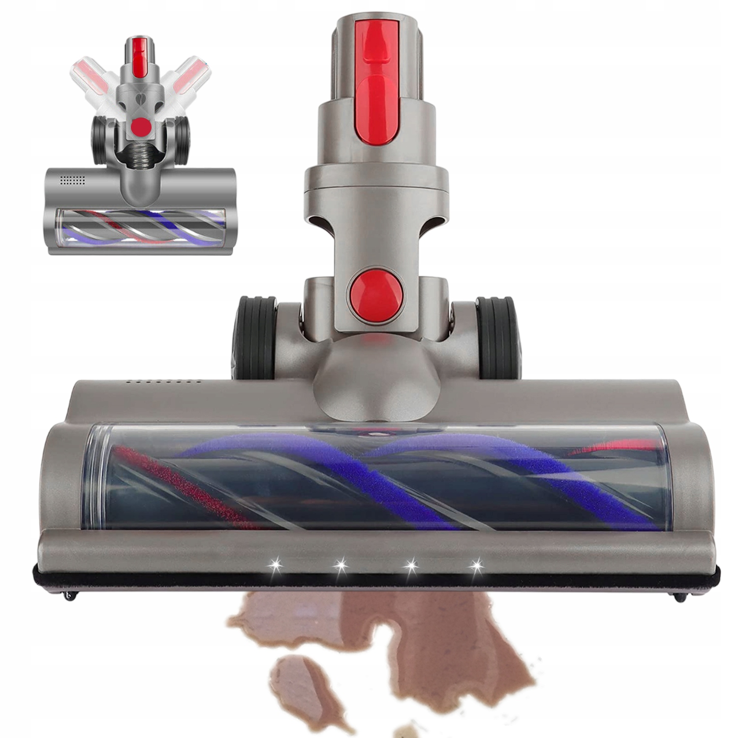 Led Kartáč Pro Dyson V7 V8 V10 V11 S Otočnou Hlavou 90°