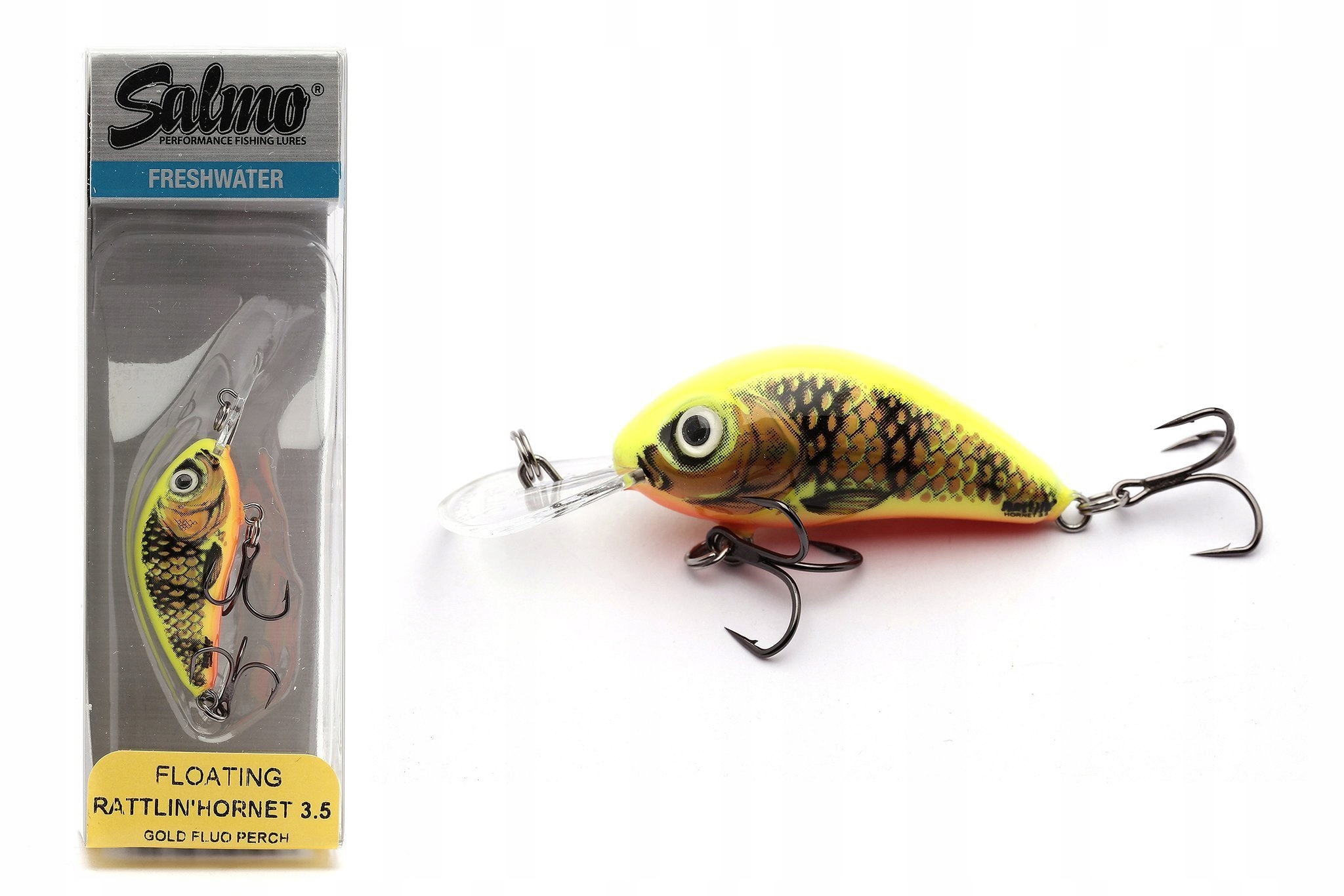 Wobler Salmo Rattlin Hornet F 5,5cm Gold Fluo Perch