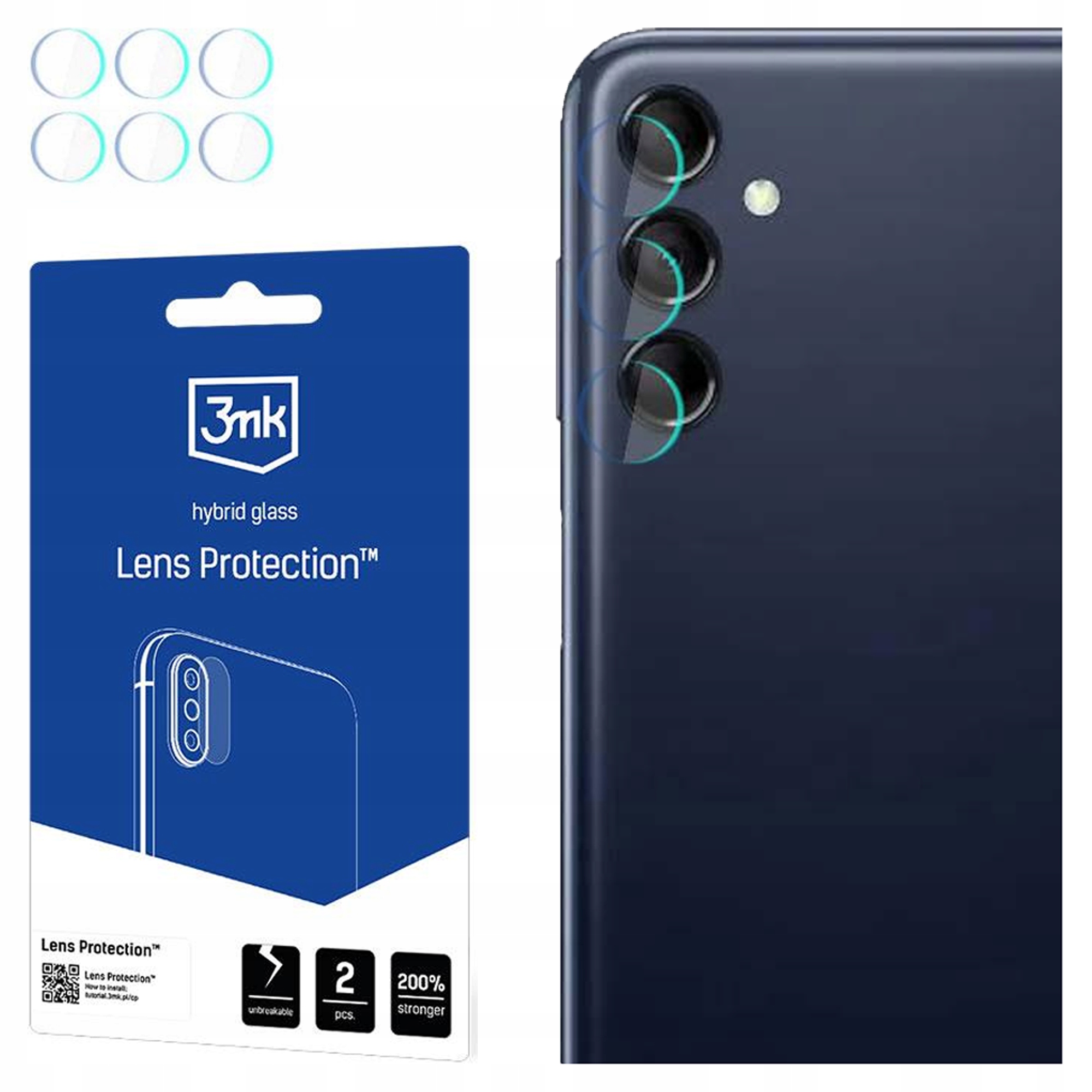 3MK Szkło Hibrydowe Do Samsung Galaxy M14 Lens Pro Ochrona Ekranu