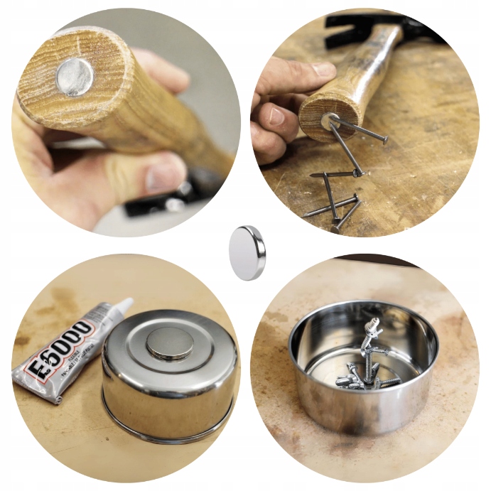 MAGNES Neodymowy Walcowy 5x5 mm OKRĄGŁY SILNY MOCNY N42 KRĄŻEK 5/5 mm Wymiary 5x5