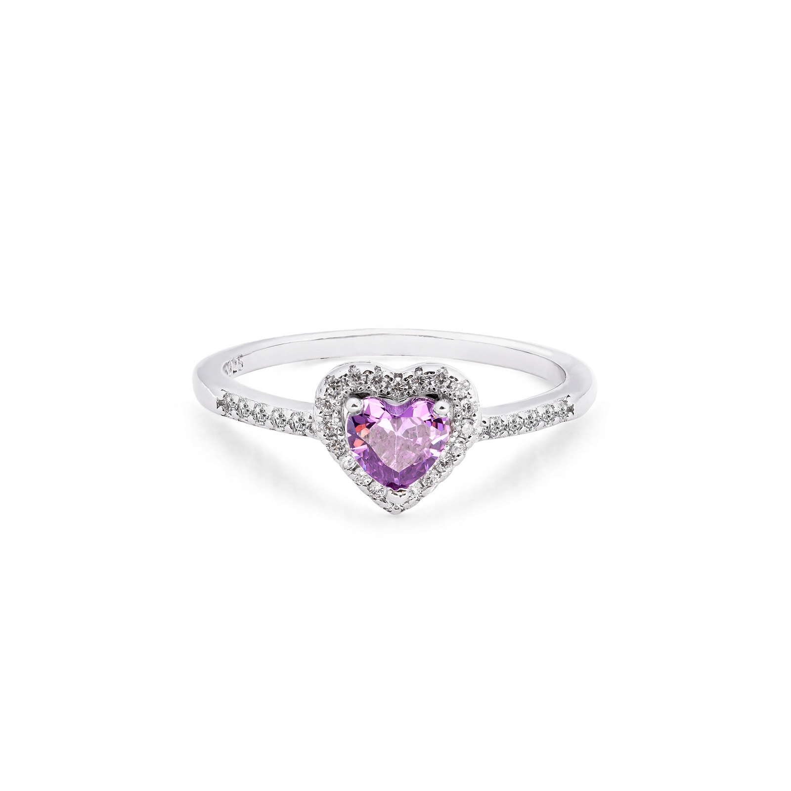 Stříbrný Prstýnek 925 Purple Valentine